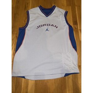 Nike Jordan Reversible Basketball Jersey GOAT Blue Orange Sz XL‎ Vtg . Excellent